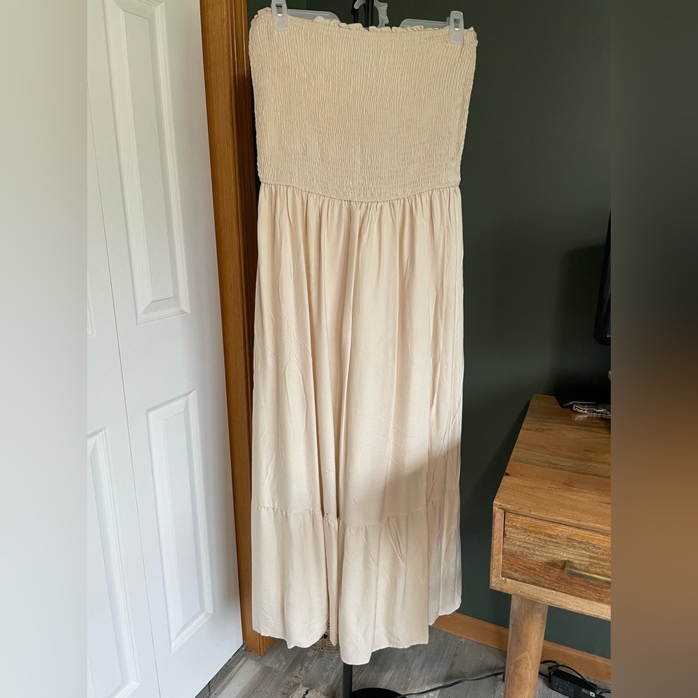 Strapless Smocked Maxi